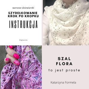 Szydełkowy szal ażurowy